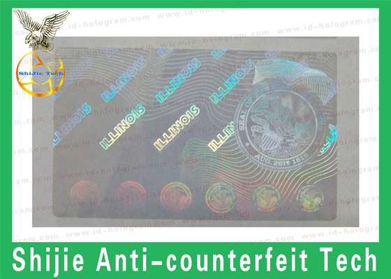 Fake IL hologram overlay for ID card sticker supplier USA id hologram FL hologram overlay