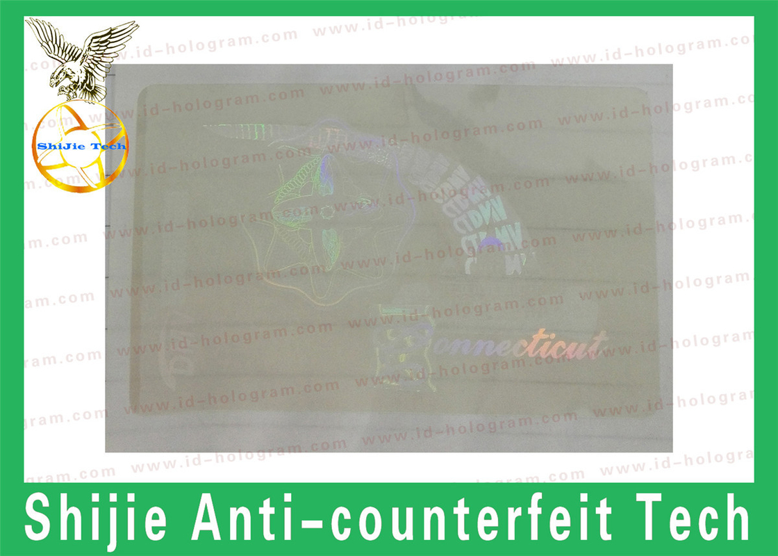 CT / Connecticut hologram overlay sticker For ID'S manufacturer USA hologram effect overlay